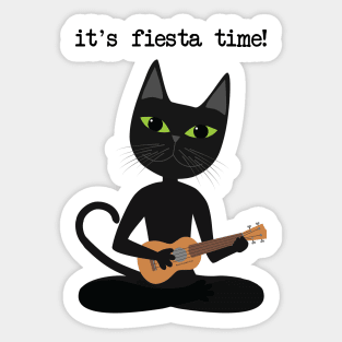 ukulele cat Sticker